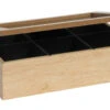 Sakura Tea Theedoos - Hout - 6-vaks - Met Fluweel - 24 X 16 Cm -Thuiskeuken 1 6 vaks 1