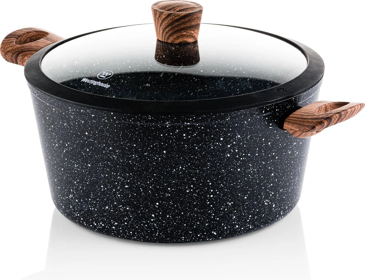 Westinghouse Kookpannenset Marble Wood - ø 24 En 28 Cm - Inductie En Alle Andere Warmtebronnen 7 Westinghouse Kookpannenset Marble Wood - ø 24 En 28 Cm - Inductie En Alle Andere Warmtebronnen - Afbeelding 5