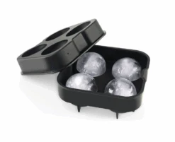 Sareva IJsblokjesvorm - 4 Ronde Ijsbollen - Siliconen - Easy Release - Herbruikbaar -Thuiskeuken 2018 12 11 1117 001 1