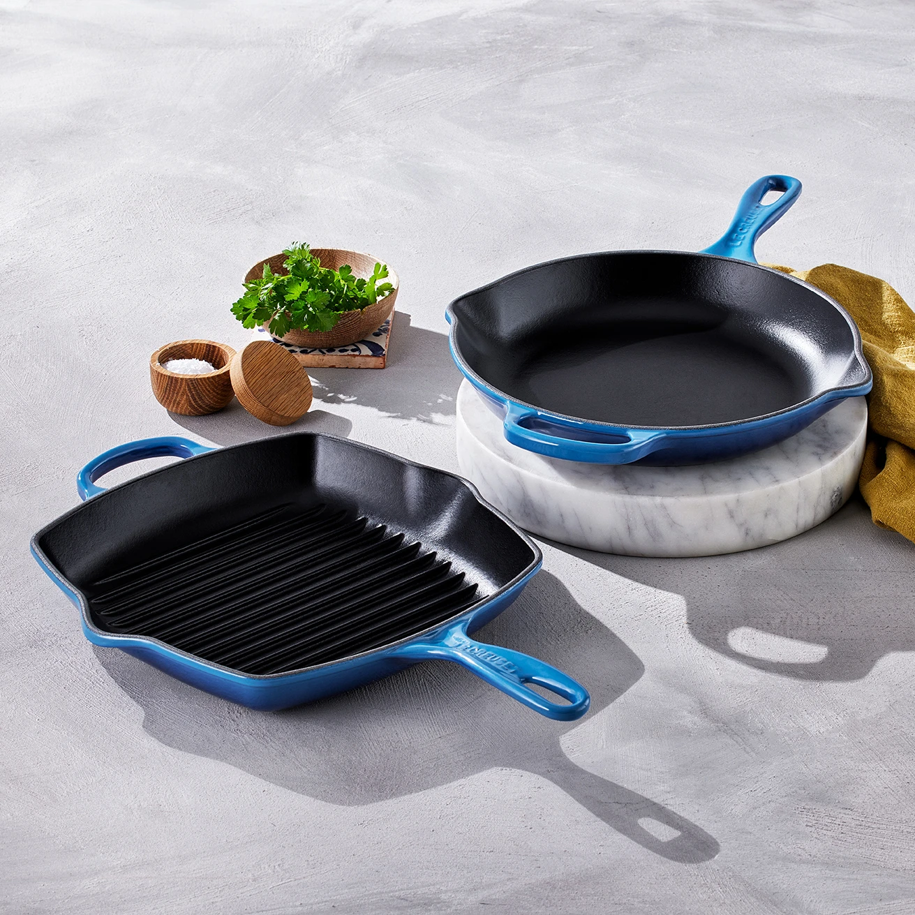 Le Creuset Grillpan Signature - Azure - 26 X 26 Cm - Geëmailleerde Anti-aanbaklaag 5 Le Creuset Grillpan Signature - Azure - 26 X 26 Cm - Geëmailleerde Anti-aanbaklaag - Afbeelding 3