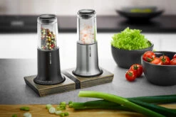 Gefu Peper- En Zoutset Houder X-Plosion Medium -Thuiskeuken 34643 gefu muehlenuntersetzer x plosion m 002