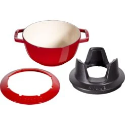 Staub Fondueset Kersenrood - ø 20 Cm / 2.36 Liter -Thuiskeuken 40511 975 0 6