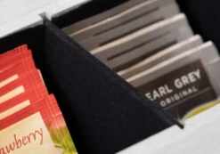 Sakura Tea Theedoos - Wit - 6-vaks - Met Fluweel - 43 X 9 Cm -Thuiskeuken 5 detail 6 lang wit 1