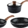 Westinghouse Pannenset Marble Wood (Koekenpan ø 28 En 30 Cm + Steelpan ø 18 Cm) - Inductie En Alle Andere Warmtebronnen 1 Westinghouse Pannenset Marble Wood (Koekenpan ø 28 En 30 Cm + Steelpan ø 18 Cm) - Inductie En Alle Andere Warmtebronnen -Thuiskeuken 550x296