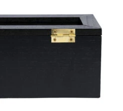 Sakura Tea Theedoos - Zwart - 6-vaks - Met Fluweel - 43 X 9 Cm -Thuiskeuken 6 6 vaks lang 12