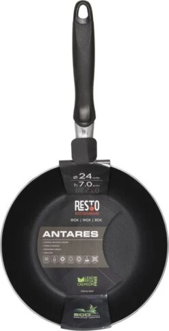 Resto Kitchenware Wokpannenset Antares ø 24 + 26 + 28 Cm - Inductie En Alle Andere Warmtebronnen -Thuiskeuken 614x1200