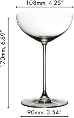 Riedel Cocktail Glazen Veritas - 2 Stuks -Thuiskeuken 644900009 dimensions bqN9yyOT