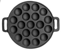 Sareva Poffertjespan - Gietijzer - ø 24 Cm - 19 Poffertjes -Thuiskeuken 7061112070186 1