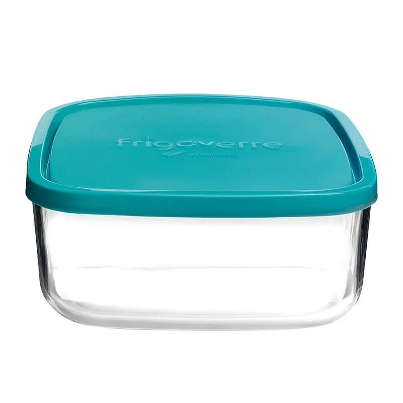 Bormioli Rocco Vershoudbakje Frigoverre - Glas - Blauw 22 X 22 X 8 Cm / 3.3 Liter 3 Bormioli Rocco Vershoudbakje Frigoverre - Glas - Blauw 22 X 22 X 8 Cm / 3.3 Liter