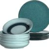 Leonardo Serviesset Matera (Dinerborden + Diepe Borden) - Blauw - 12-delig / 6 Personen -Thuiskeuken 81OJ34cFQHL. AC SL1500