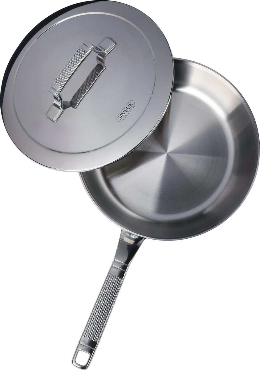 Saveur Selects Pannenset Voyage Series (Koekenpan ø 25 Cm + Steelpan ø 20 Cm) - TriPly RVS - Inductie En Alle Andere Warmtebronnen 4 Saveur Selects Pannenset Voyage Series (Koekenpan ø 25 Cm + Steelpan ø 20 Cm) - TriPly RVS - Inductie En Alle Andere Warmtebronnen - Afbeelding 2