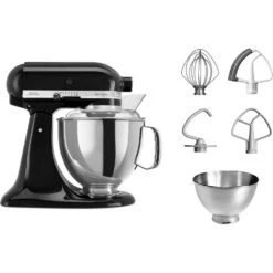 KitchenAid Keukenmachine Artisan - Kantelbare Kop - Onyx Zwart - 4.8 Liter - 5KSM175PSEOB -Thuiskeuken 8597015010205B15D