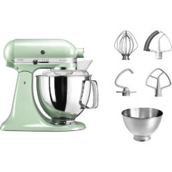 KitchenAid Keukenmachine Artisan - Kantelbare Kop - Pistache - 4.8 Liter - 5KSM175PSEPT -Thuiskeuken 8597015012705B15D