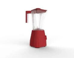Alessi Blender Plissé - 5 Snelheden + Turbostand - Rood - Michele De Lucchi - 1.5 Liter - MDL09 R -Thuiskeuken Alessi Blender1