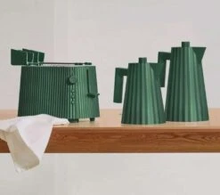 Alessi Smoothie Blender Plisse - Groen - 380 W - Door Michele De Lucchi - MDL17 GR -Thuiskeuken Alessi Plisse Groen