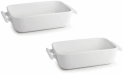 BonBistro Ovenschaal Yong Squito - 20 X 14 X 6 Cm / 1.1 Liter - Wit - 2 Stuks