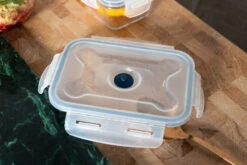 Sareva Vacuum Ovenschalen / Vershoudbakjes - Hittebestendid Glas - 3 Delige Set / 485 Ml + 970 Ml -Thuiskeuken Crumble in ovenschaal en vershoudbakjes 5 1