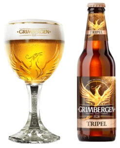 Grimbergen Bierglazen Op Voet - 330 Ml - 6 Stuks -Thuiskeuken Grimbergen glas nieuw met fles 1