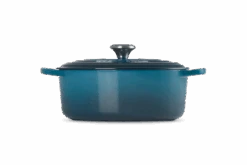 Le Creuset Braadpan Signature - Ovaal - Deap Teal - ø 29 Cm / 4.7 Liter -Thuiskeuken LC 20210125 HL PS FS 21178296422430 003