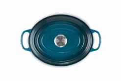 Le Creuset Braadpan Signature - Ovaal - Deap Teal - ø 29 Cm / 4.7 Liter -Thuiskeuken LC 20210125 HL PS FS 21178296422430 004