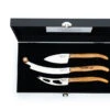 Laguiole Style De Vie Kaasmessen / Kaasmessenset Luxury Line Olijfhout - 3 Stuks -Thuiskeuken LuxKaasV2Olijf