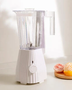 Alessi Blender Plissé - 5 Snelheden + Turbostand - Wit - Michele De Lucchi - 1.5 Liter - MDL09 W -Thuiskeuken MDL09 W AMB H A4 3500pxl