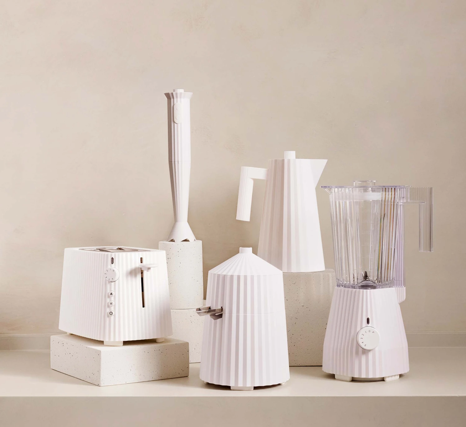 Alessi Blender Plissé - 5 Snelheden + Turbostand - Wit - Michele De Lucchi - 1.5 Liter - MDL09 W - Afbeelding 6