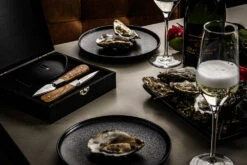 Laguiole Style De Vie Oestermessen Met Oesterhouder Luxury Line Olijfhout -Thuiskeuken OesterOliveGift 2