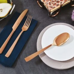 Sambonet Bestekset Flat - Koper - 30 Delig / 6 Personen -Thuiskeuken Sambonet Bestekset Flat Koper 30 Delig