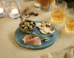 Jay Hill Snijplank / Serveerplank / Borrelplank Marmer - Licht Groen - ø 20 Cm -Thuiskeuken Serveerplank Groen 4