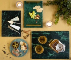 Jay Hill Snijplank / Serveerplank / Borrelplank Marmer - Licht Groen - ø 20 Cm -Thuiskeuken Serveerplank Groen 6 2