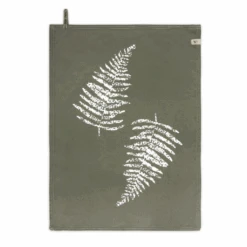 Walra Theedoek Leaves Legergroen 50 X 70 Cm -Thuiskeuken WALRA KT DRYWITHLEAVES 50X70 ARMYGREEN PS 1 1024x1024