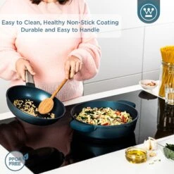 Westinghouse Hapjespan Performance - Bravery Blue - ø 28 Cm / 4.1 Liter - Standaard Anti-aanbaklaag -Thuiskeuken WCCC0095L28BL 4