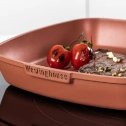 Westinghouse Grillpan Performance - Rebel Red - 28 X 28 Cm - Standaard Anti-aanbaklaag -Thuiskeuken WCFP0095G28OR 9