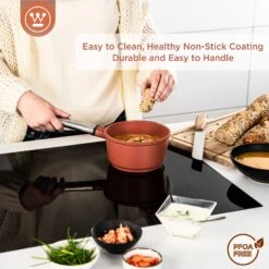 Westinghouse Steelpan Performance - Rebel Red - ø 18 Cm / 1.9 Liter -Thuiskeuken WCSP0095N18OR 4