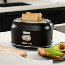 Westinghouse Broodrooster Retro Collections - 2 Sleuven - Liquorice Black - WKTTB857BK -Thuiskeuken WKTTB857BK Retro 2 Slice Toaster 7