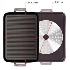 Valira Grillpan Aire Met Handgrepen - 34 X 25 Cm - Standaard Anti-aanbaklaag -Thuiskeuken ceramic grill pan aire.jpg3