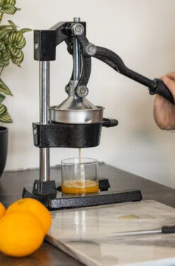 Sareva Citruspers - Gietijzer - Hevelmodel - Zwart -Thuiskeuken citruspers 5