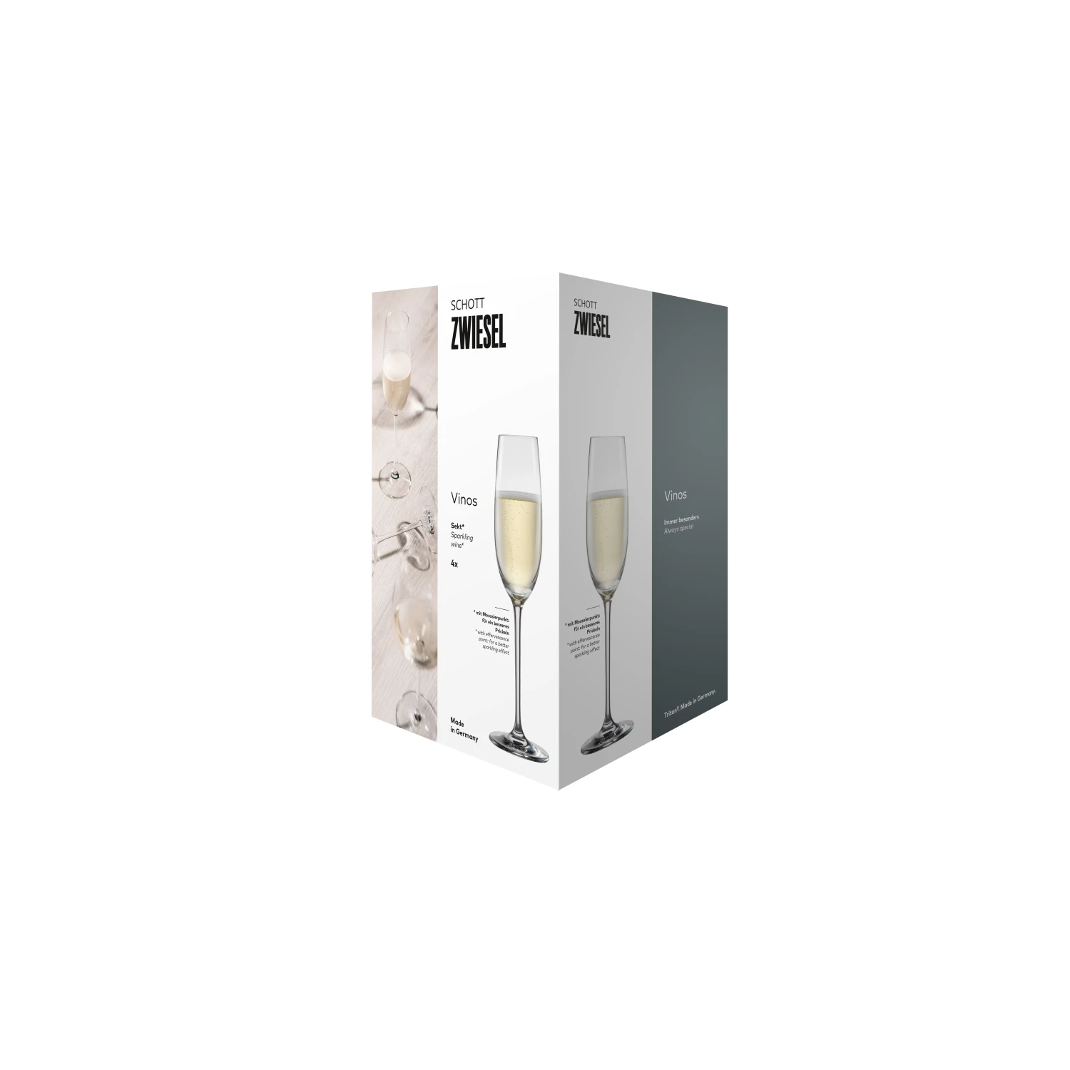 Schott Zwiesel Champagneglazen Vinos - 238 Ml - 4 Stuks 8 Schott Zwiesel Champagneglazen Vinos - 238 Ml - 4 Stuks - Afbeelding 6