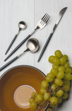 Jay Hill Bestekset - RVS / Zwart - 24 Delig / 6 Personen -Thuiskeuken jay hill bestek rvs 1 2