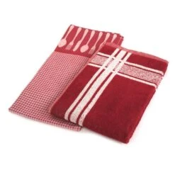 KOOK Keukenhanddoek Rood 50 X 50 Cm -Thuiskeuken kook theedoek rood