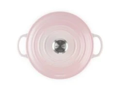Le Creuset Braadpan Signature - Marmite - Shell Pink - ø 24 Cm / 3.1 Liter -Thuiskeuken le creuset braadpan marmite shell pink 24cm 1
