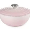 Le Creuset Braadpan Signature - Marmite - Shell Pink - ø 24 Cm / 3.1 Liter -Thuiskeuken le creuset braadpan marmite shell pink 24cm 1