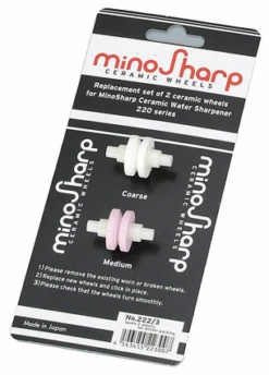 Minosharp Reserve Wieltjes Voor Minosharp Waterslijper 0220 - 2 Stuks 8 Minosharp Reserve Wieltjes Voor Minosharp Waterslijper 0220 - 2 Stuks -Thuiskeuken minosharp slijpset verpakking 220