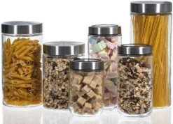 Sareva Voorraadpot - Glas / RVS Deksel - ø 11.5 Cm / 2.2 Liter 8 Sareva Voorraadpot - Glas / RVS Deksel - ø 11.5 Cm / 2.2 Liter -Thuiskeuken opbergglas set 1 2