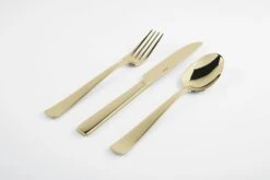 Sambonet Bestekset Flat - Champagne - 24 Delig / 6 Personen -Thuiskeuken sambonet bestekset flat champagne sfeer4